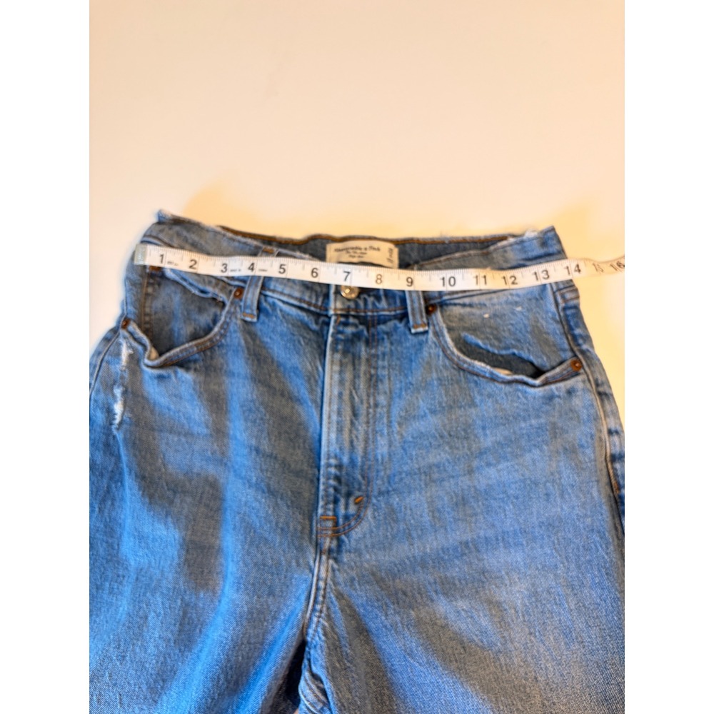 Abercrombie & Fitch The 80"s Mom High Rise Wide Leg Distressed Jeans 28 - Picture 6 of 8
